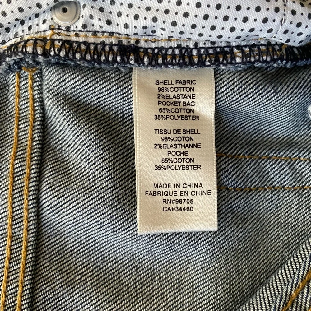 La Vie Rebecca Taylor High Rise Cropped Raw Hem Blue Jeans - Picture 7 of 8